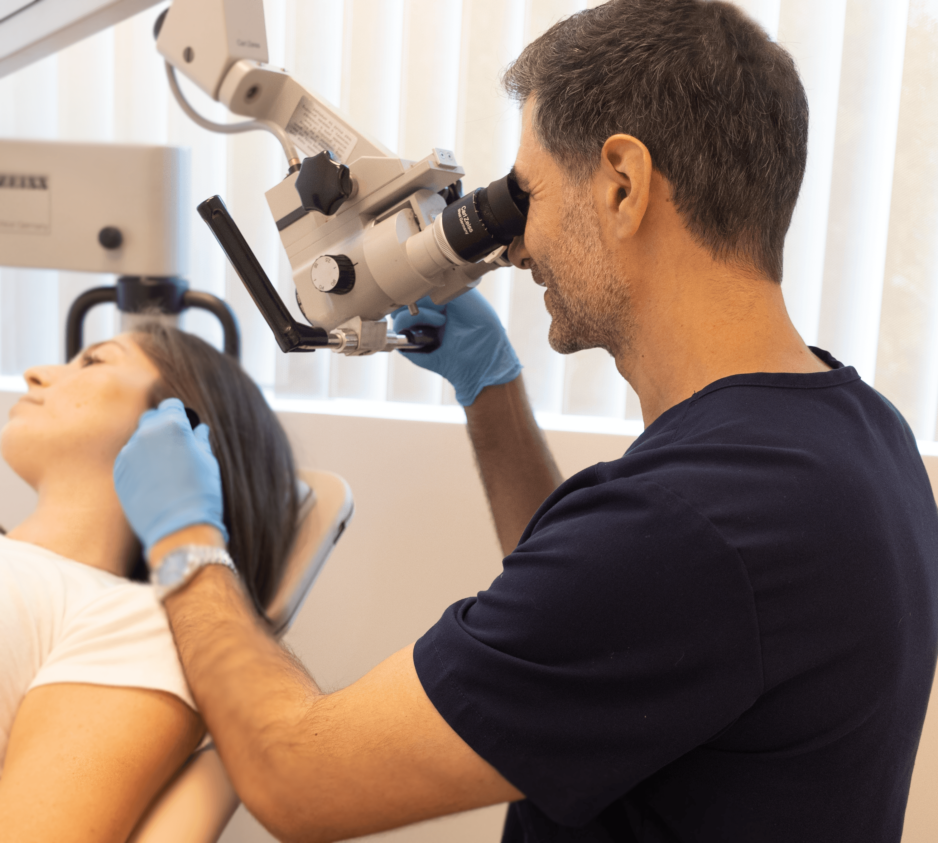 Dr. Rafii with patient